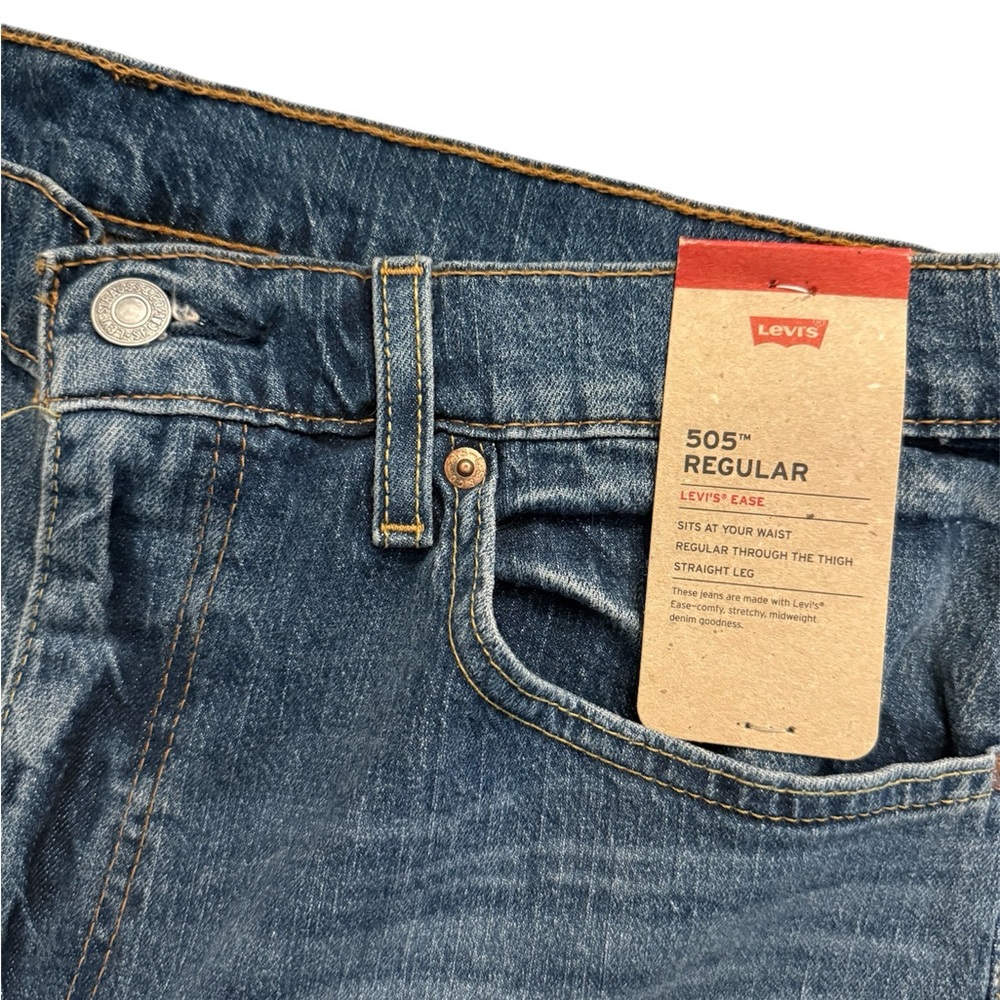 Levi's 505 Regular Fit Dark Blue Jeans NWT